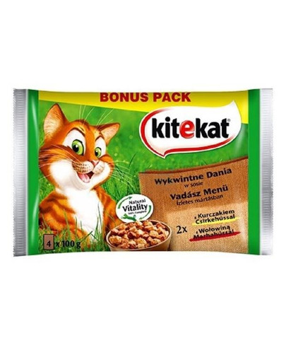 KITEKAT Mäsové hody 4 x 0.1 kg x13