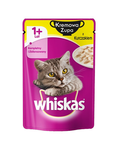 WHISKAS Krémová polievka s kuracím mäsom 85g x28
