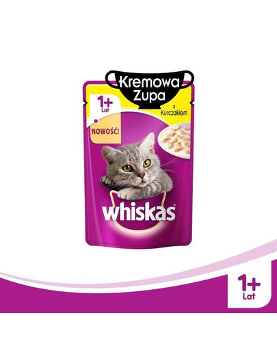 WHISKAS Krémová polievka s kuracím mäsom 85g x28