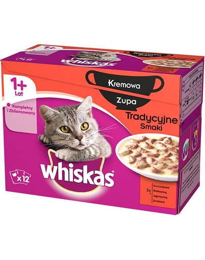 WHISKAS Tradičná krémová polievka 4x12x85g
