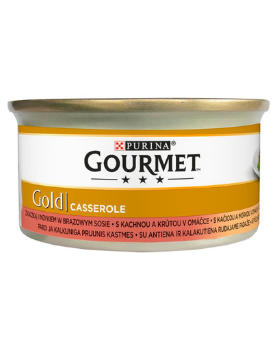 GOURMET Gold kačica a morčacie v omáčke85 g