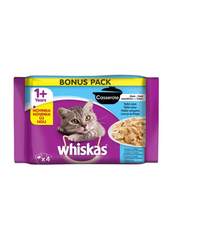 WHISKAS Pokrm v želé (1+ rokov) s príchuťou rýb 13x4x85gx