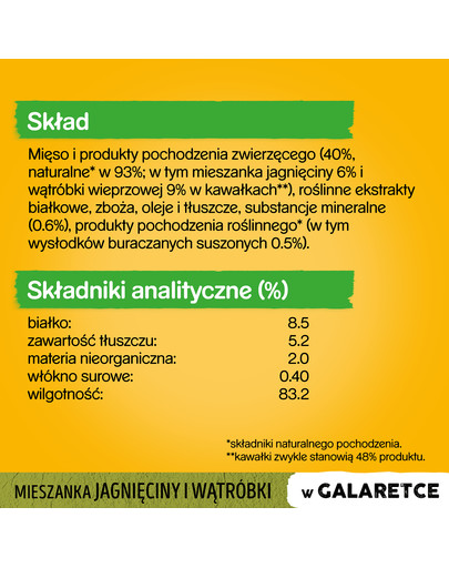 PEDIGREE Jahňacie v želé 0.1 kg x24