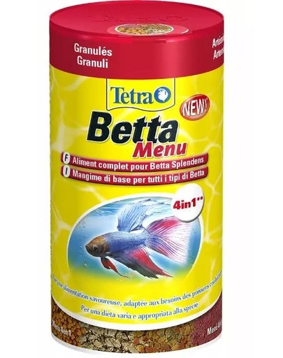 TETRA Betta Menu 100 ml 4 druhy krmiva pre bojovnice.