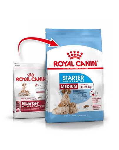 ROYAL CANIN Medium Starter Mother&Babydog 15 kg granule pre brezivé alebo dojčiace suky a šteniatka