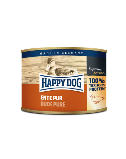 HAPPY DOG Konzerva pre psa - kačica (Ente Pur) 0.2 kg