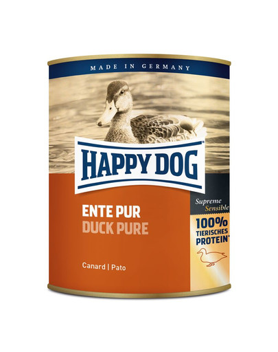 HAPPY DOG Konzerva pre psa - kačica (Ente Pur) 0.8 kg