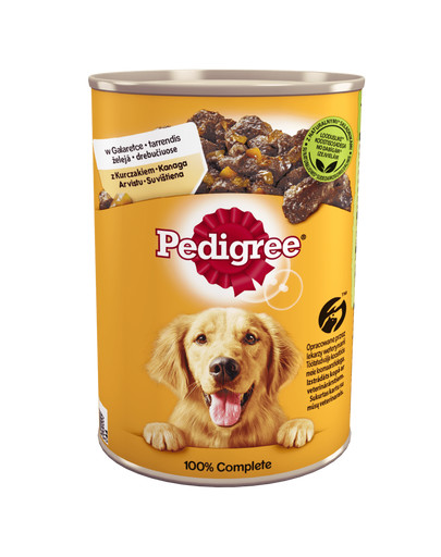 PEDIGREE Adult Konzerva pre psov hovädzie mäso,kuracie mäso & mrkva 24 x 400 g