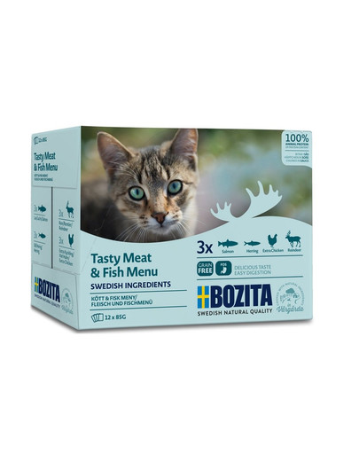 BOZITA Multibox Meat&Fish Menu Kapsičky pre mačky 12 x 85 g
