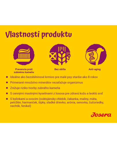 JOSERA MiniVita 900g pre malých seniorov