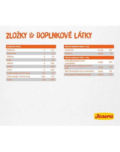 JOSERA Paté kuracie so špenátom 16 x 85 g