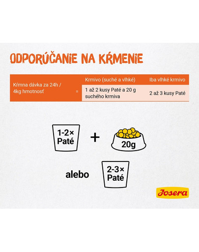 JOSERA Paté kuracie so špenátom 16 x 85 g