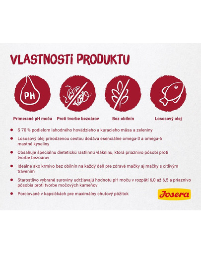 JOSERA Paté guláš z kuracieho a hovädzieho mäsa 16 x 85 g