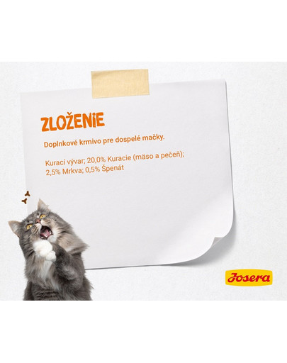 JOSERA Kuracia polievka s mrkvou a špenátom 16 x 70 g