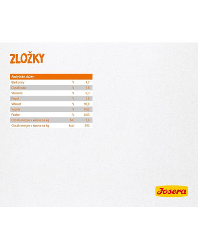 JOSERA Kuracia polievka s mrkvou a špenátom 16 x 70 g