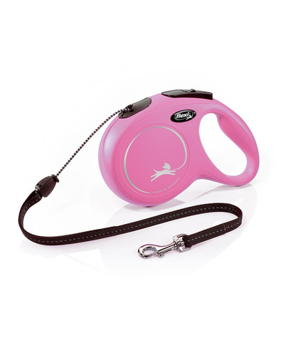 FLEXI Vodítko New Classic M lanko 8 m. ružové. do 20 kg