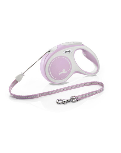 FLEXI New Comfort Vodítko M 5 m lanko ružové