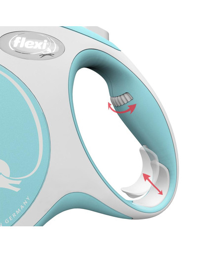 FLEXI Vodítko New Comfort M lanko 8 m modré