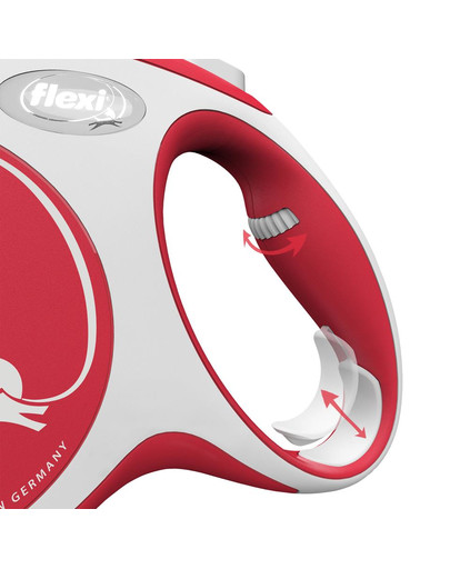 FLEXI New Comfort Vodítko M Tape 5 m pásik červené