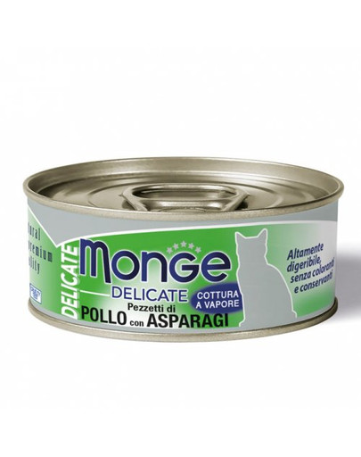 MONGE Delicate Cat Kuracie so špargľou 80 g