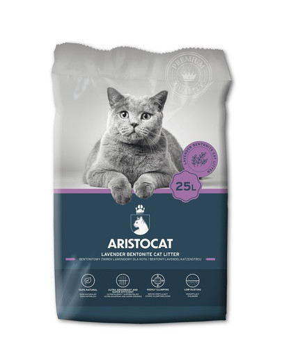 ARISTOCAT Bentonite Plus ​Bentonitové stelivo s vôňou levandule 25 l