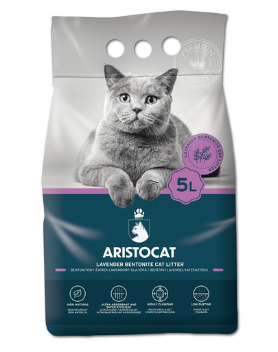 ARISTOCAT Bentonite Plus ​Bentonitové stelivo s vôňou levandule 5 l