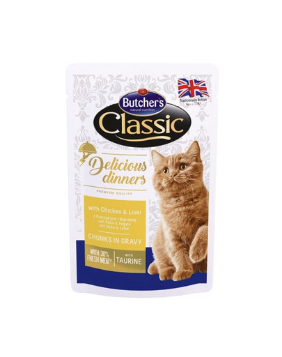 Butcher 's Cat Class.Delic.Dinn. kura pečeň 100 g