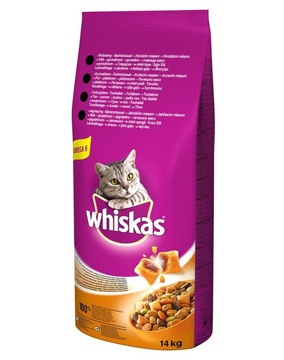 WHISKAS Adult Jehněčí a zelenina 14 kg