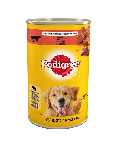 PEDIGREE Konzerva hovädzie v aspiku 1,2 kg x 12