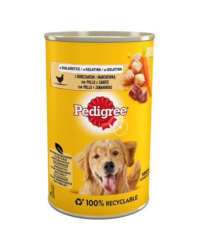 PEDIGREE Konzerva kura mrkva v aspiku 400g x24