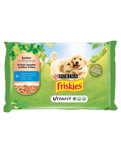 FRISKIES  Puppy VitaFit chicken and carrots in sauce 4x100g