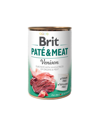 BRIT Pate & Meat Venison Paštéta pre psov z diviny 6 x 800 g