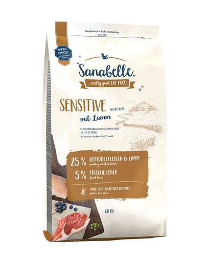 SANABELLE Sensitive jahňacie 2 kg
