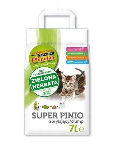 BENEK Super Pinio drevené stelivo zelený čaj 7l