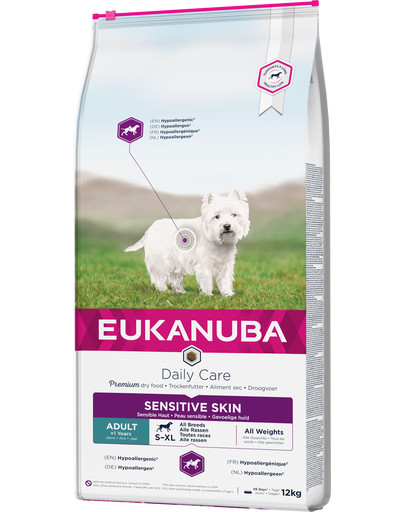 EUKANUBA Daily Care Adult Sensitive Skin All Breeds 12 kg