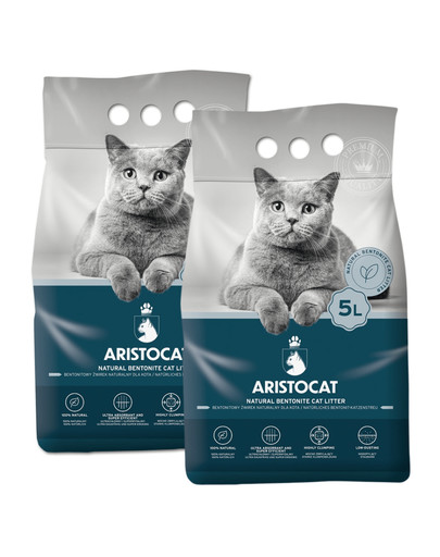 ARISTOCAT Bentonite Plus Prírodné bentonitové stelivo pre mačky 10 l (2 x 5 l)