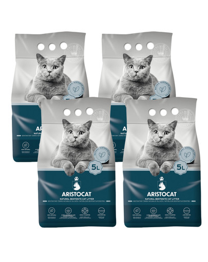 ARISTOCAT Bentonite Plus Prírodné bentonitové stelivo pre mačky 20 l (4 x 5 l)