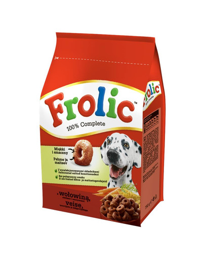 FROLIC 5x750g - Granule pre psov s hovädzím mäsom, zeleninou a cereáliami