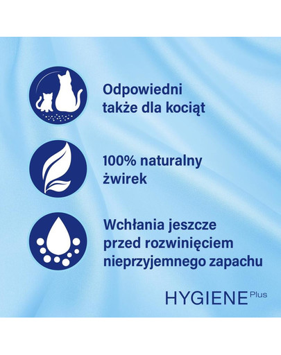 CATSAN Hygiene Plus rastlinné stelivo pre mačky 20l