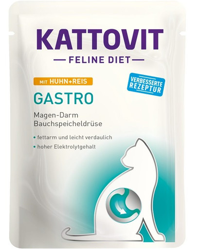 KATTOVIT Feline Diet Gastro kuracie s ryžou 85 g