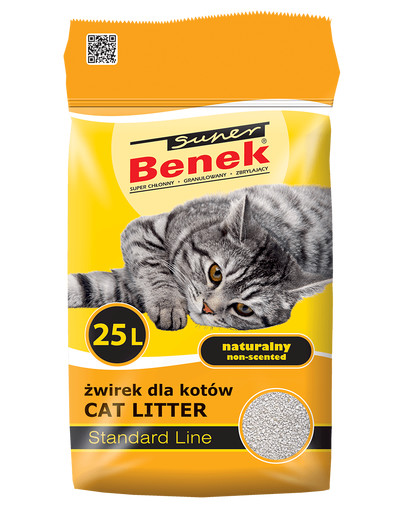BENEK Super Standard bentonitové stelivo natural  25L