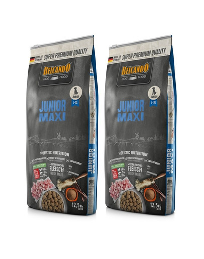 BELCANDO Junior Maxi L-XL 25 kg (2x12,5 kg) granule pre veľké plemená psov od 4 mesiacov.