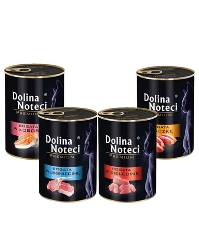 DOLINA NOTECI Prémiová zmes príchutí pre mačky 24x400g