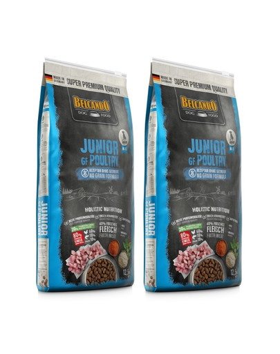 BELCANDO Finest Grain Free Junior Poultry M-XL 25 kg (2x12.5 kg) granule pre šteniatka stredných a veľkých plemien