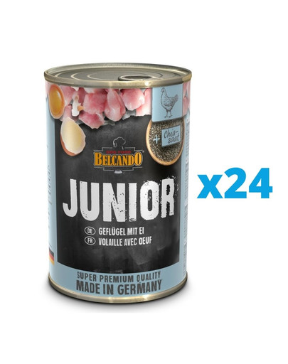 BELCANDO Junior Hydina a vajcia 24x400 g