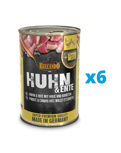 BELCANDO Super Premium kura, kačka a proso 6x400 g