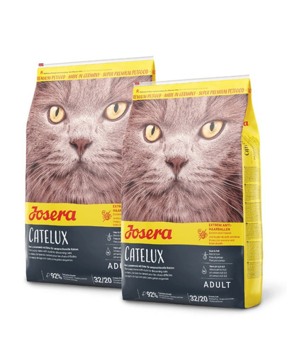 JOSERA Cat Catelux proti tvorbe vlasových guličiek 20 kg (2 x 10 kg)