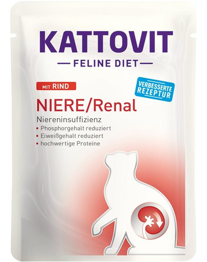 KATTOVIT Feline Diet Niere/Renal Beef 85 g
