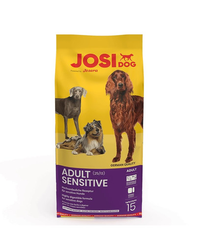 JOSERA JosiDog Adult Sensitive 15 kg Krmivo pre psov s citlivým tráviacim systémom