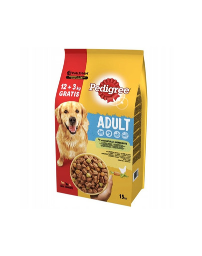 PEDIGREE Adult Granule s kuracím (12+3kg) 15kg